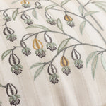 Floral White Cushions - Chinese Lanterns Embroidered Cushion Cover Linen Sanderson