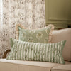 Floral Green Cushions - Chinese Lanterns Embroidered Cushion Cover Sage Sanderson