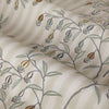 Floral Beige Curtains - Chinese Lanterns Embroidered Pencil Pleat Curtains Linen Sanderson