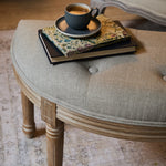 Plain Cream Furniture - Claudette  Footstool Natural Voyage Maison