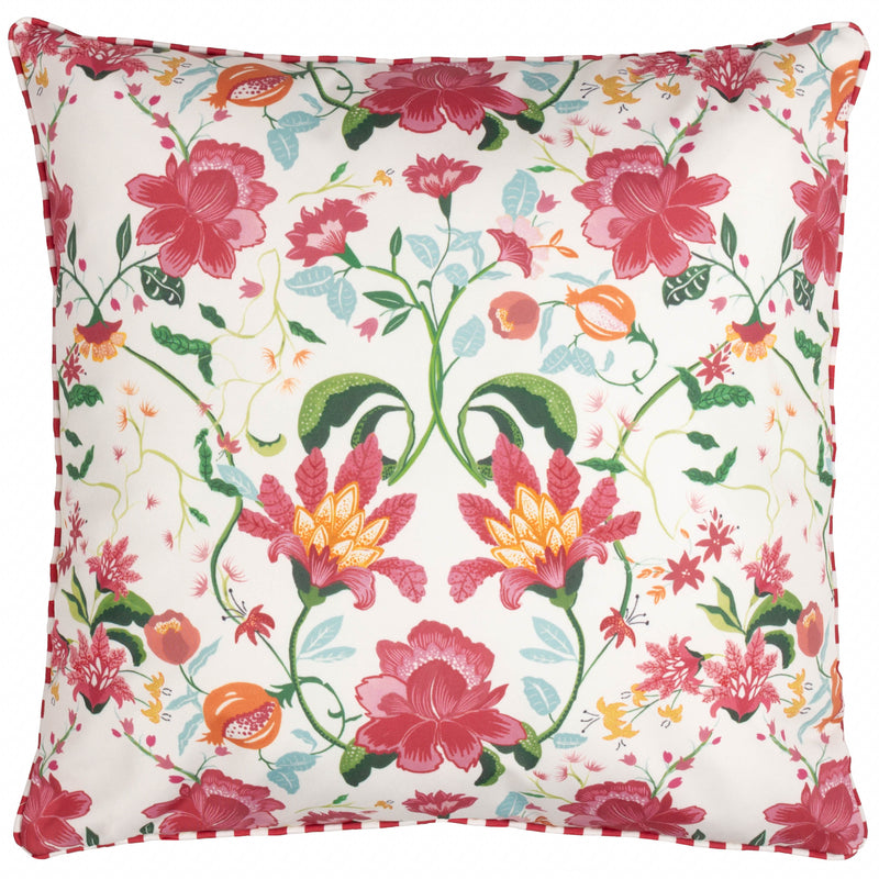 Floral Red Cushions - Claudia Floral Outdoor Cushion Cover Candy Red Wylder Nature