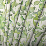 Floral Green Fabric - Claudia Printed Cotton Fabric (By The Metre) Cream Voyage Maison