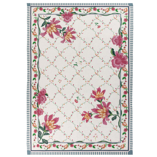 Floral Blue Rugs - Claudia Floral Printed Indoor/Outdoor Outdoor Rug Candy Red furn.