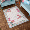 Floral Blue Rugs - Claudia Floral Printed Indoor/Outdoor Outdoor Rug Candy Red furn.