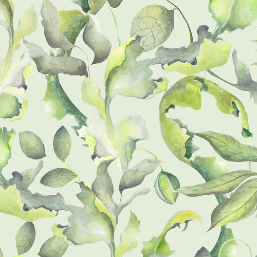 Floral Green Wallpaper - Claudia  1.4m Wide Width Wallpaper (By The Metre) Sage Voyage Maison