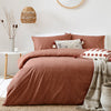 Claybourne Mélange 100% Cotton Duvet Cover Set Pecan