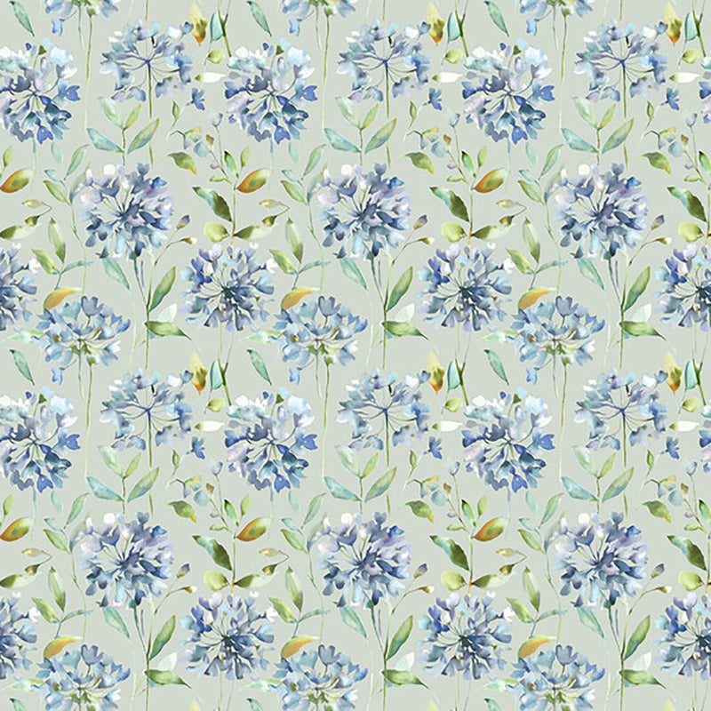 Voyage Maison Clovelly Printed Cotton Fabric in Bluebell