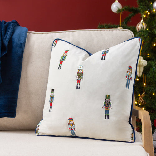 furn. Nutcracker Christmas Cushion Cover in Cream