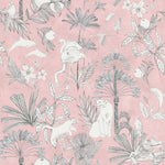 Colony Palm Botanical Duvet Cover Set Pink