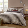 Striped Brown Bedding - Connie Striped Ruffle Duvet Cover Set Chocolate Wylder Nature