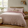 Striped Pink Bedding - Connie Striped Ruffle Duvet Cover Set Clay Pink Wylder Nature