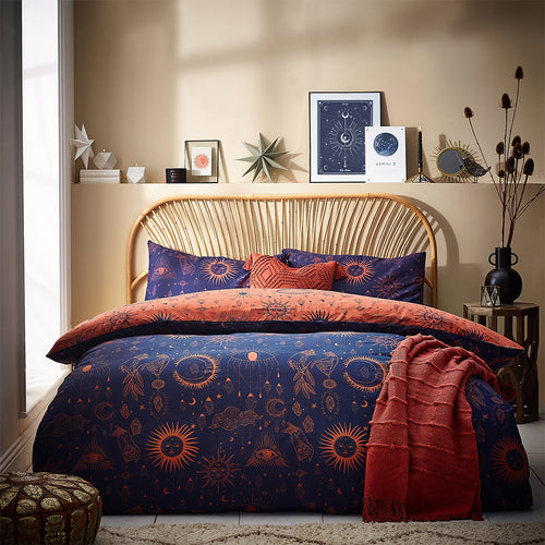 furn. Constellation Celestial Duvet Cover Set in Bronze/Navy