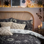  Black Bedding - Constellation Celestial Duvet Cover Set Charcoal/Cream furn.