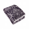  Cream Throws  - Constellation Printed Sherpa Fleece Throw Charcoal Cream Furn
