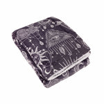  Cream Throws  - Constellation Printed Sherpa Fleece Throw Charcoal Cream Furn