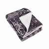  Cream Throws  - Constellation Printed Sherpa Fleece Throw Charcoal Cream Furn