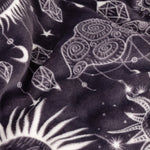  Cream Throws  - Constellation Printed Sherpa Fleece Throw Charcoal Cream Furn