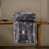  Cream Throws  - Constellation Printed Sherpa Fleece Throw Charcoal Cream Furn