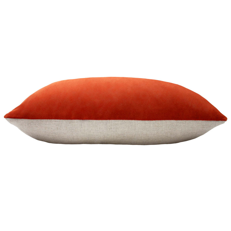 furn. Contra Velvet Cushion Cover in Tangerine