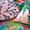 furn. Coralina Tropical Palm Duvet Cover Set in Aqua/Pink