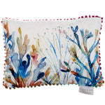  Blue Cushions - Coral Reef Small Printed Cushion Cover Cobalt Voyage Maison