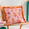 Floral Pink Cushions - Coral Scalloped Cushion Cover Sandy Pink furn.