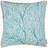 Floral Blue Cushions - Coressa Printed Feather Filled Cushion Glacier Voyage Maison