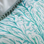 Floral Blue Cushions - Coressa Printed Feather Filled Cushion Glacier Voyage Maison