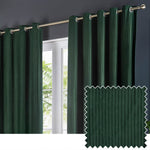 Corinthian Velvet Eyelet Curtains Forest