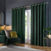 Corinthian Velvet Eyelet Curtains Forest