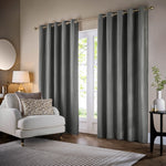 Corinthian Velvet Eyelet Curtains Grey