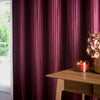 Plain Red Curtains - Corinthian Velvet Eyelet Curtains Merlot Paoletti