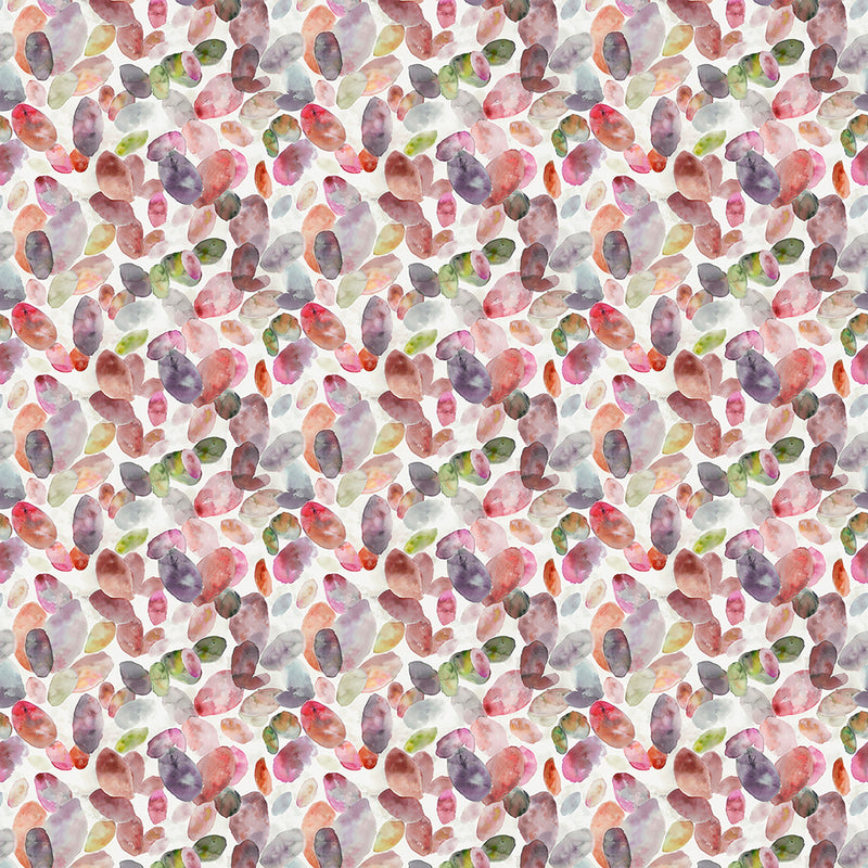 Voyage Maison Correa Printed Cotton Fabric in Boysenberry/Cream