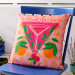 Abstract Pink Cushions - Cosmo O' Clock Outdoor Cushion Cover Pink furn.