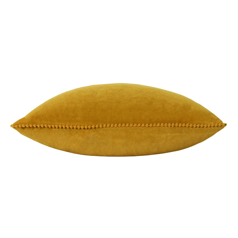 furn. Cosmo Rectangular Velvet Cushion Cover in Ochre