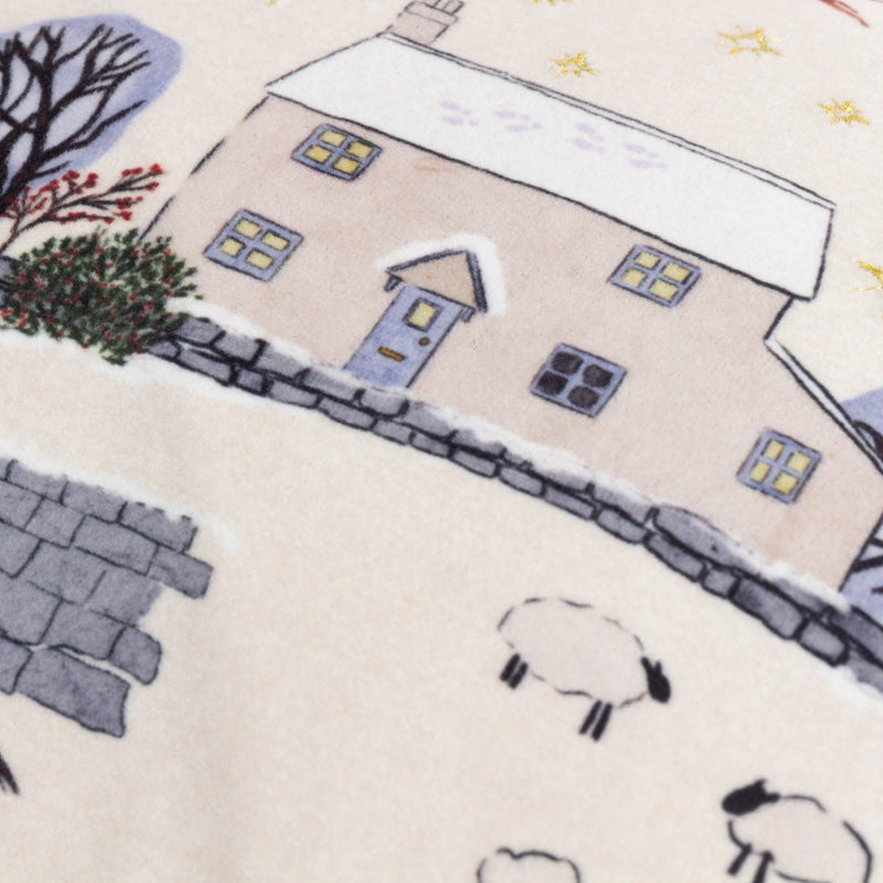  Cushions - Cotswold Christmas  Cushion Cover Cream/Burgundy Furn
