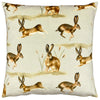 Evans Lichfield Country Running Hares Cushion Cover in Taupe