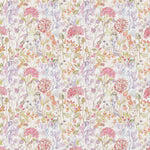 Floral Orange Fabric - Country Hedgerow Printed Cotton Fabric Autumn Cream Voyage Maison