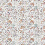 Floral Orange Fabric - Country Hedgerow Printed Cotton Fabric Dusk Cream Voyage Maison