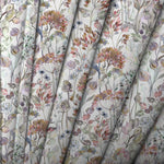 Floral Orange Fabric - Country Hedgerow Printed Cotton Fabric Dusk Cream Voyage Maison