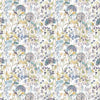 Voyage Maison Country Hedgerow Printed Cotton Fabric in Sky/Cream