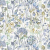 Floral Blue Fabric - Country Hedgerow Printed Cotton Fabric Crocus Voyage Maison