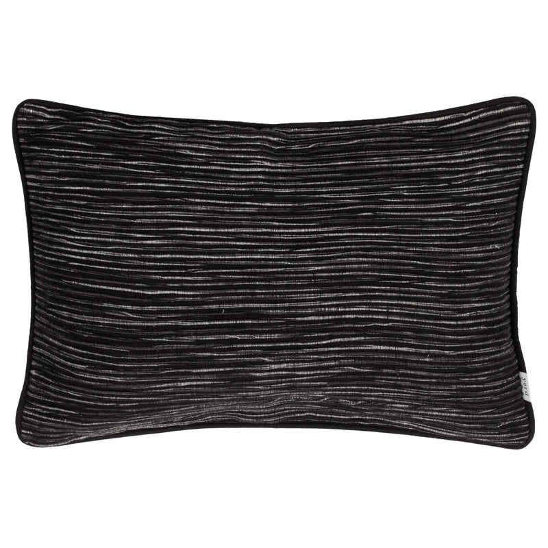 Striped Black Cushions - Cove Ribbed Cushion Cover Black Yard