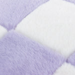 Check Purple Cushions - Cozee Check Faux Fur Cushion Cover Lilac Heya Home