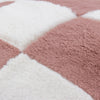 Check Pink Cushions - Cozee Check Faux Fur Cushion Cover Pink Heya Home