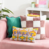 Check Pink Cushions - Cozee Check Faux Fur Cushion Cover Pink Heya Home