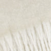 Plain Cream Throws - Cozy Woven Tasselled Throw Ecru Furn