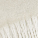 Plain Cream Throws - Cozy Woven Tasselled Throw Ecru Furn