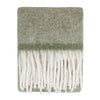 Plain Green Throws - Cozy Woven Tasselled Throw Green Furn