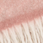 Plain Pink Throws - Cozy Woven Tasselled Throw Pink Furn